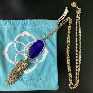 Kendra Scott Rayne Necklace in Cobalt Cats Eye